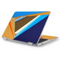 Skins Decals for Asus Chromebook 12.5" Flip C302CA Laptop Vinyl Wrap / Abstract Patterns Blue tan