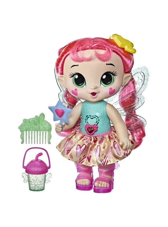 Baby Alive: GloPixies Sammie Shimmer 14-Inch Doll Pink Hair, Green Eyes Kids Toy for Boys and Girls