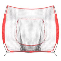 Baseball/Softball Bundle | 7x7 Hitting Net |Sturdy Club Set | Zone Target | Carry Bag | Practice Batting, Pitching, Catching | Backstop Screen Equipment