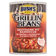 (6 Pack) Bush's Best Grillin' Beans Southern Pit Barbecue, 22 Oz