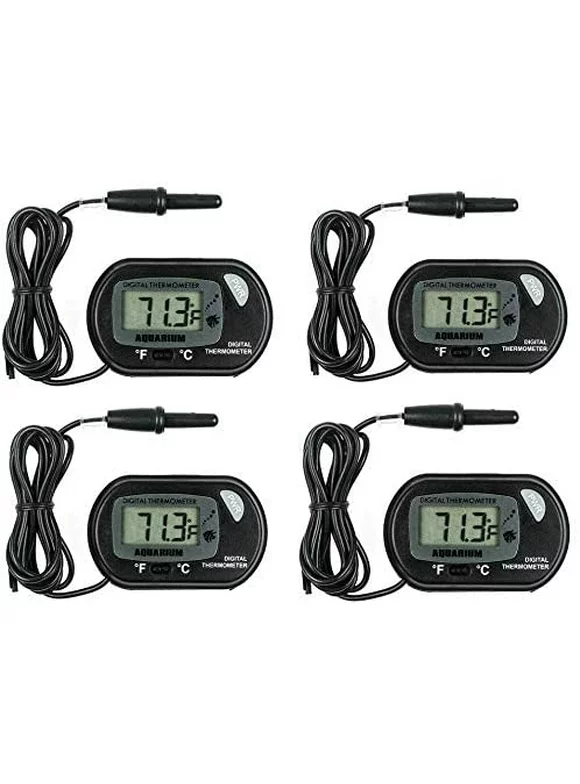 Aquarium Thermometer, LCD Digital Fish Tank Thermometer with Clear Screen, Ideal Choice for Your Saltwater Freshwater and Reef Aquarium