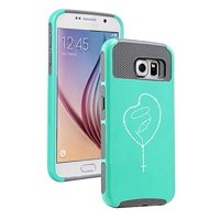 Samsung Galaxy S7 Shockproof Impact Hard Case Cover Rosary Mary (Teal-Grey ),MIP