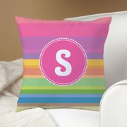 Personalized Rainbow Stripes Pillow