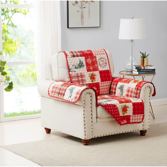 Holiday Patchwork Furniture Protector Chair
