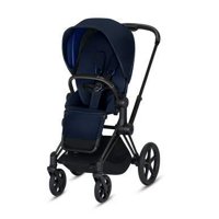 CYBEX ePriam 3-in-1 Travel System Matte with Black Details Baby Stroller  Indigo Blue