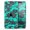 Bright Teal and Gray Digital Camouflage