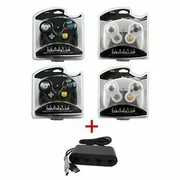 2 x Black + 2 x White Gamecube Controllers + Wii U Adapter for Super Smash Bros