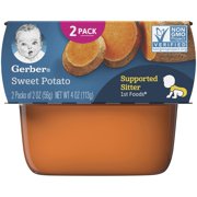(Pack of 16) Gerber 1st Foods Sweet Potato Baby Food, 2 oz Tubs