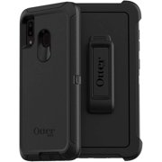 OtterBox Defender Series Case & Belt Clip Holster for Samsung Galaxy A20, Black