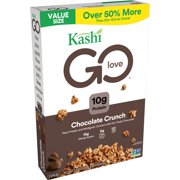 Kashi GO Breakfast Cereal, Vegan Protein, Fiber Cereal, Chocolate Crunch, 19.9oz, 1 Box
