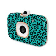 Skin For HP Sprocket 2-in-1 Photo Printer - Teal Leopard | MightySkins Protective, Durable, and Unique Vinyl Decal wrap cover | Easy To Apply, Remove, and Change Styles