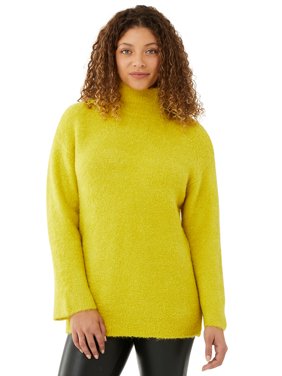 Scoop Women's Cozy Funnel Neck Tunic Sweater