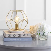 James 10" Metal/Marble LED Table Lamp, Brassby JONATHAN Y