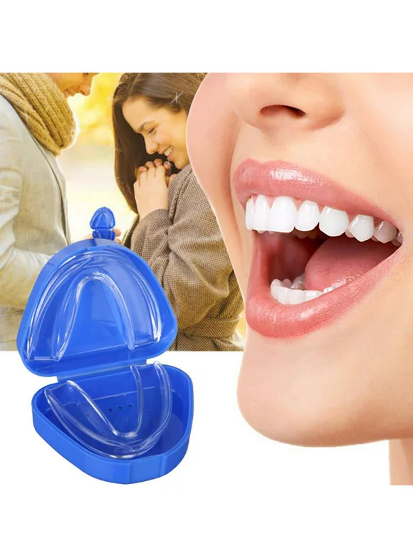 2 PACKS Moldable Night Guards for Teeth Grinding, Night Guard Eliminates Bruxism & Teeth Clenching, Antibacterial Dental Guard Case