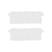Yana Men's Super Value Pack White V-Neck Undershirts, 10 Pack
