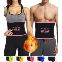VASLANDA Waist Trimmer for Women & Men Sweat Waist Trainer Slimming Belt, Stomach Wraps for Weight Loss, Neoprene Ab Belt Low Back and Lumbar Support