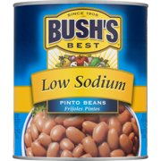 BUSHS Low Sodium Pinto Beans Plant Based Protein Canned Beans 111 Oz