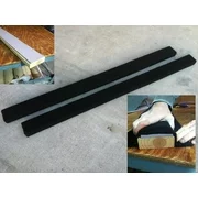 (2) Black Bunk Boards w/ HD Padding / 2x4x7 / Marine Carpeted Runners for Boat Trailer