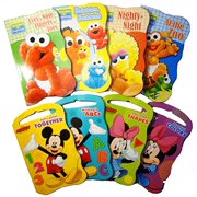 2 Set of Baby Toddler Beginnings Board Books (Sesame Street Set + Mickey Mouse and Friends Set) - Total 8 Books by Bendon