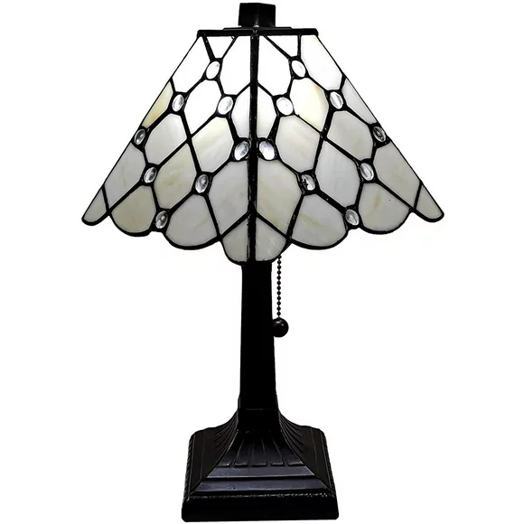 Tiffany Style Jeweled Mini Table Lamp - 15" Tall
