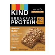 KIND Bar, Almond Butter Protein Breakfast Bar, Gluten free, 1.76 oz, 4 Snack Bars