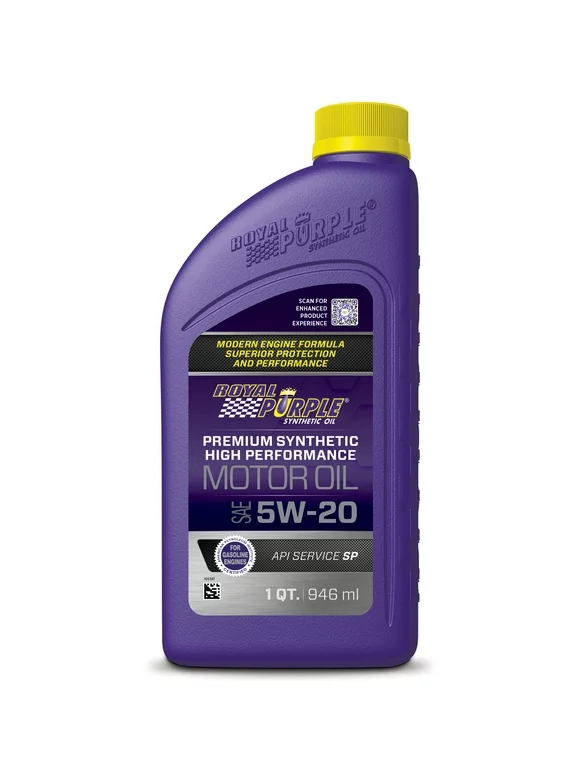 Royal Purple High Performance Motor Oil 5W-20 Premium Synthetic Motor Oil, 1 Quart
