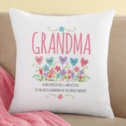 Personalized Heart Garden Throw Pillow