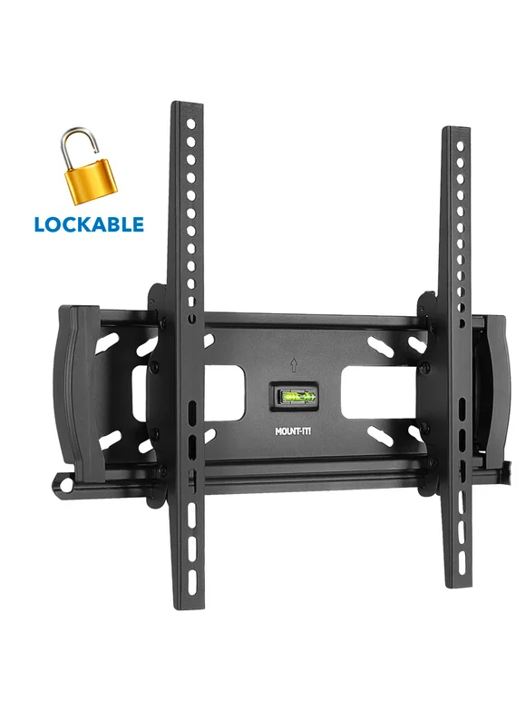 Mount-It! Lockable Anti-Theft Tilting TV Wall Mount, Fits 32"to Max 55"  TVs, Capacity 99 lbs.