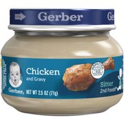 (Pack of 10) Gerber 2nd Foods Chicken & Gravy Baby Food, 2.5 oz Jars