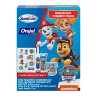 Spinbrush Kids + Orajel Kids Pawsome Combo Pack, 1 ct Powered Toothbrush and 1 ct Anticavity Fluoride Toothpaste