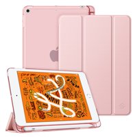 Fintie Case for 7.9 inch iPad Mini 5th Gen 2019 - Translucent SlimShell Cover with Pencil Holder, Rose Gold