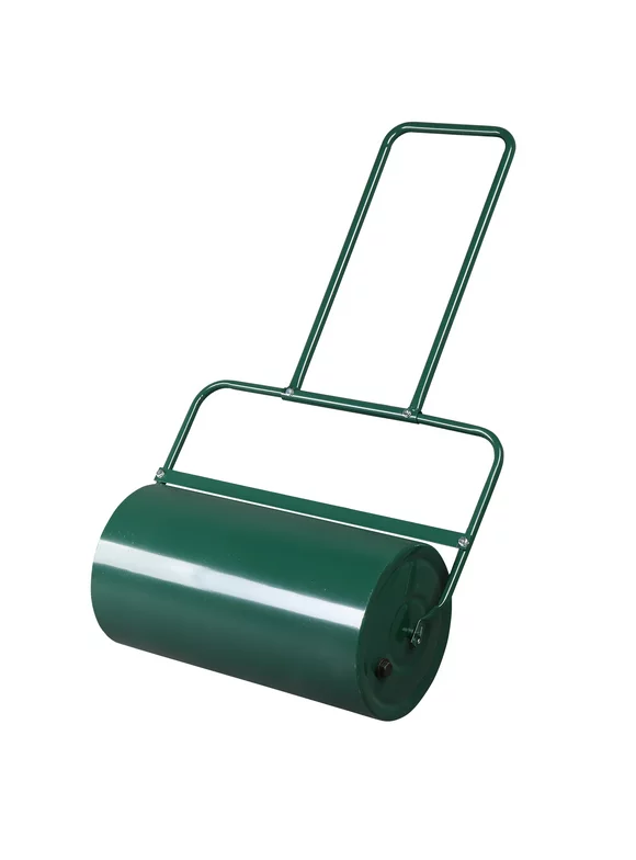 Winado 24in Lawn Roller Cylindrical Garden Roller for Grass,Garden,Yard,Green Steel