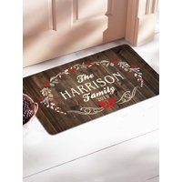 Personalized Rustic Christmas Doormat