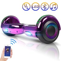 CBD Plating Dazzle Hoverboard Two-Wheel Self Balancing Scooter 6.5" with Bluetooth Speaker and LED Lights Electric Scooter without Free Carry Bag for Adult Kids Gift UL 2272 Certified
