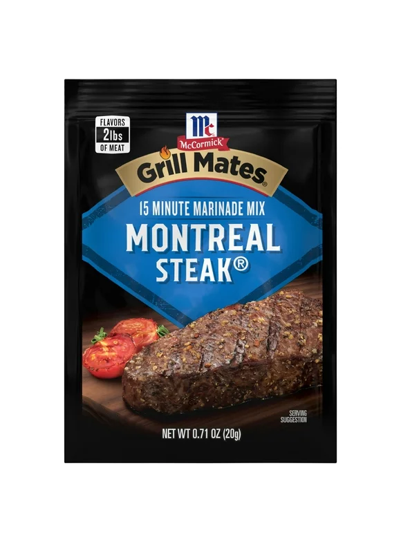 McCormick Grill Mates Montreal Steak Marinade Seasoning Mix, 0.71 oz Envelope