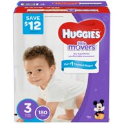 Huggies Little Movers Diapers (Size 3, 180 Count)