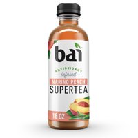 Bai Iced Tea, Narino Peach, Antioxidant Infused Supertea, 18 Fluid Ounce Bottle