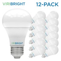 Viribright 60 Watt Replacement LED Light Bulbs (12 Pack), 6000K+ Daylight