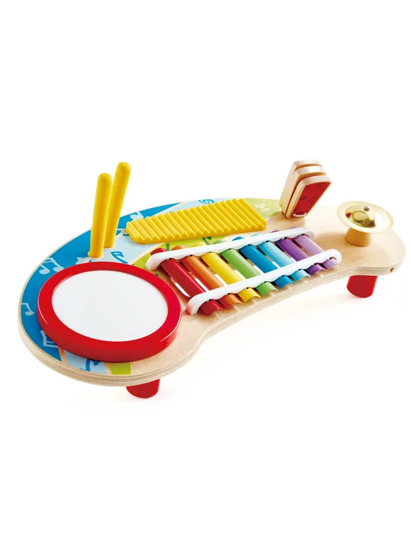 Hape Mighty Mini Band | Toddlers & Kids Multiple Musical Wooden Instrument Set