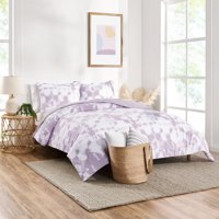 Gap Home Tie Dye Reversible Organic Cotton Blend Comforter Set, Twin, Lavender, 2-Pieces