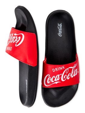Coca-Cola Men's Script Soccer Slide Sandal