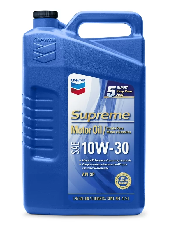 Chevron Supreme 10W-30 Motor Oil, 5qt