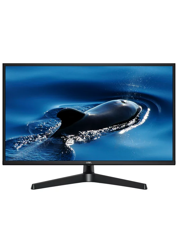 onn. 24" FHD (1920 x 1080p) 75hz Office Monitor with 6ft HDMI Cable, Black, New