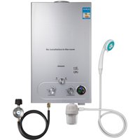 VEVOR Propane Hot Water Heater 12L Tankless Propane Water heater 3.2GPM Propane Tankless Water Heater 24KW Upgrade Type with Shower Head Kit and Water Filter and Gas Regulator