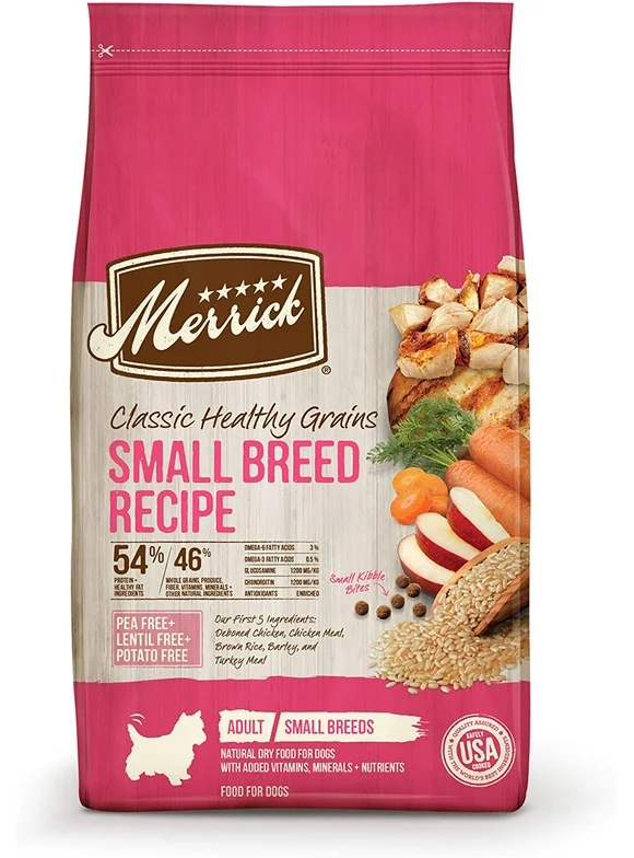 Merrick Classic Healthy Grains Dry Dog Food Small Breed Recipe - 4.0 Lb Bag Healthy Grains Small Breed 4 Pound (Pack of 1)