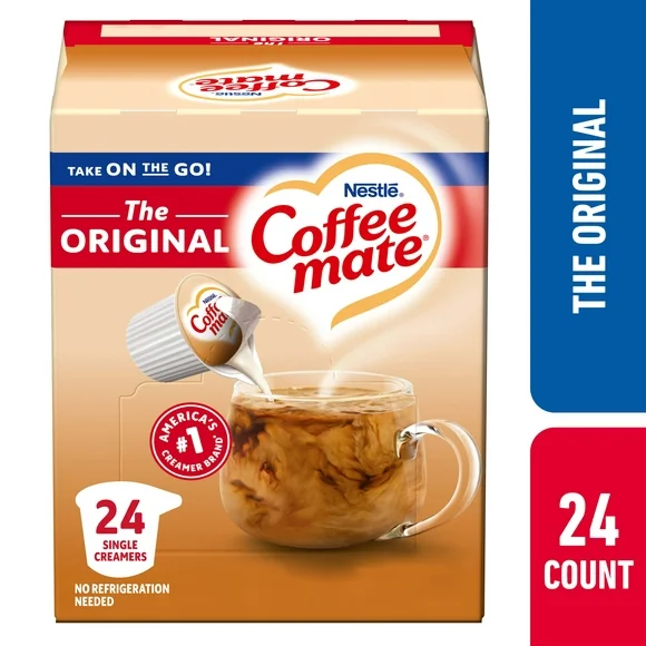 Nestle Coffee Mate, The Original Liquid Coffee Creamer Singles, 9 fl oz, 24 Count