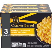 Cracker Barrel Sharp Cheddar Macaroni & Cheese Dinner, 3 ct Pack, 14 oz Boxes