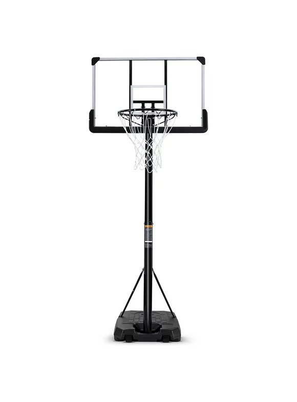 Portable Basketball Hoop & Goal Basketball Hoop System Height Adjustable 7 ft. 6 in. - 10 ft. with 44 inch Indoor Outdoor PVC Backboard Material