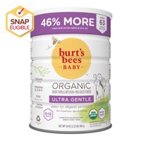 Burts Bees Organic Infant Formula with Iron, Reduced Lactose, Ultra Gentle, 34 oz.