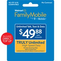 DX Daily Store Family Mobile $49.88 TRULY Unlimited Monthly Plan & Mobile Hotspot Included (Email Delivery)